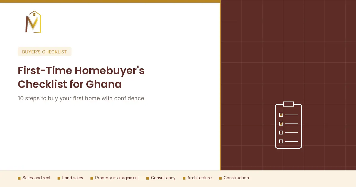 First-Time Homebuyer's Checklist for Ghana